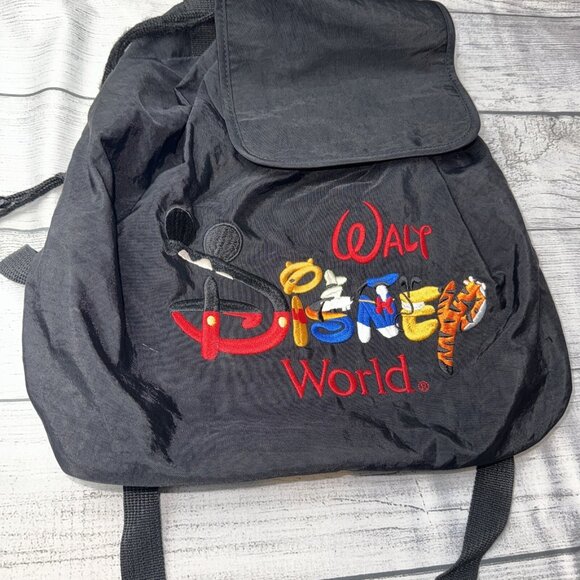 Disney Parks Walt Disney World ToteBackpack Black Embroidered - Picture 1 of 3
